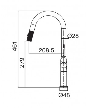 MAIER Kitchen 43397 Bateria kuchenna zlewozmywakowa czarna