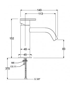 QD Rubinetterie Smile 5710017 Bateria umywalkowa czarna