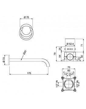 QD Rubinetterie Smile 5720410 Bateria umywalkowa złoty różowy