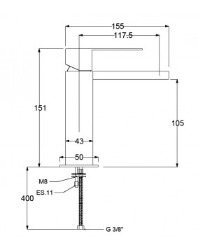 QD Rubinetterie Converse 3510017 Bateria umywalkowa złoty różowy