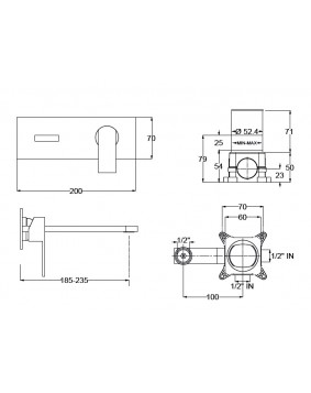 QD Rubinetterie Converse 3510410 Bateria umywalkowa złoty różowy