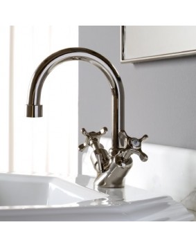 SBORDONI Pisa PI85 Bateria umywalkowa retro stojąca nikiel