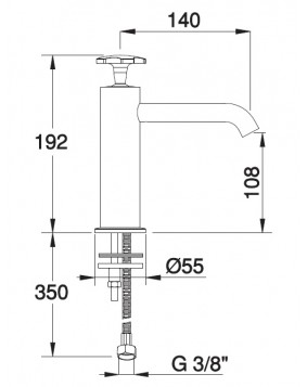 FRISONE Fiorello FRF0141 Bateria umywalkowa mosiądz szczotkowany