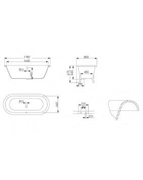 GENTRY HOME Carlton 9135 Wanna retro czarno biała i róne kolory