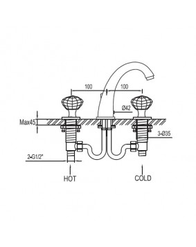 MAIER Rock 71005M Bateria do umywalki