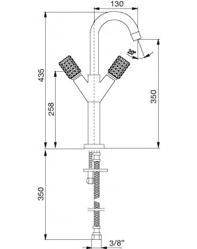 MAIER Kryos 78102 Bateria umywalkowa wysoka