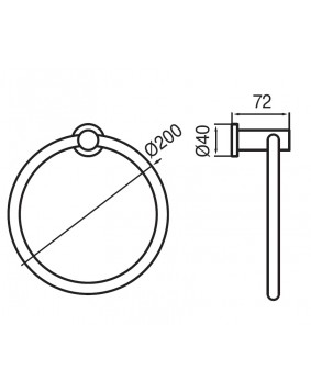 MAIER Artik Round 20002 Okrągły wieszak ręcznikowy