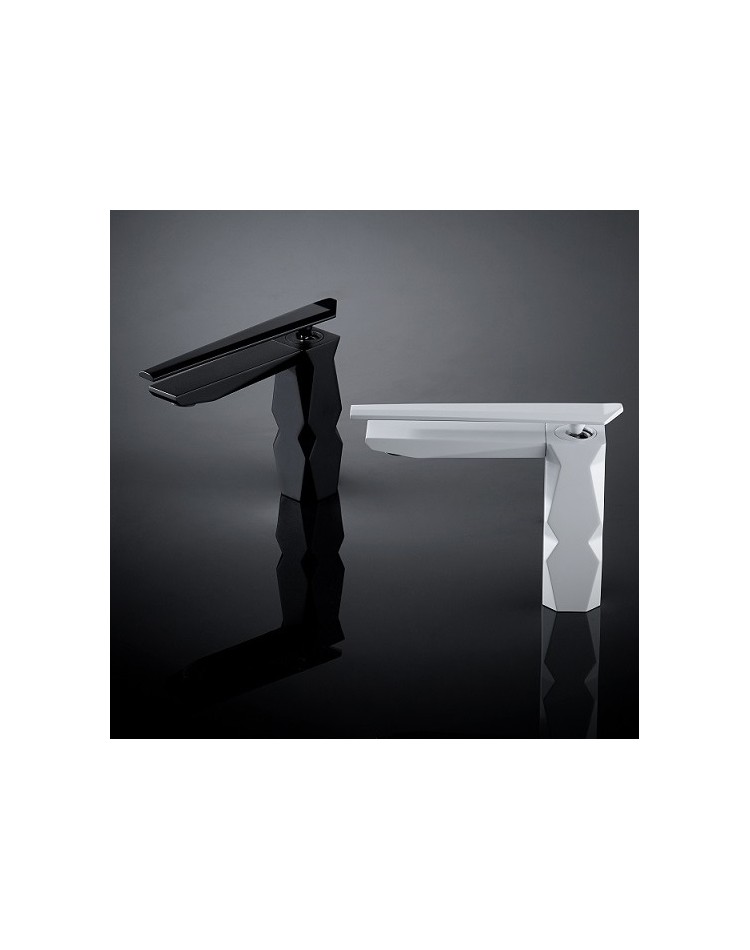 MAIER Ikon 74002 Nowoczesna bateria do umywalki biała lub czarna