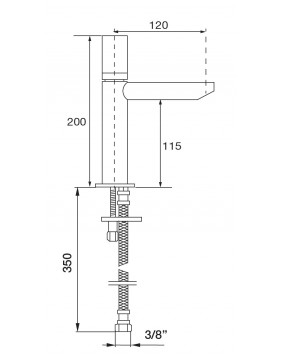 MAIER Cylinder 42002G1G2 Nowoczesna bateria umywalkowa