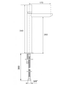 MAIER Cylinder 42102G1G2 Wysoka bateria umywalkowa