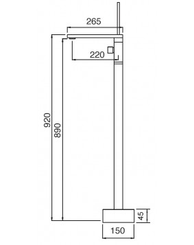 MAIER Kuadrat 48512 Bateria wannowa wolnostojąca podłogowa
