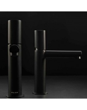 MAIER Cylinder 42002 Black Bateria umywalkowa czarna matowa