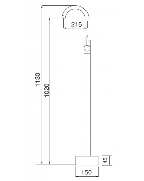 MAIER Mini Star 43502 Bateria umywalkowa podłogowa miedź szczotkowana