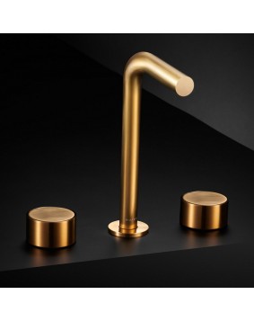 MAIER Disk 81005L Bateria umywalkowa kolor złoty