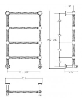 MARGAROLI Armonia 9_442_C Grzejnik wodny retro różne kolory