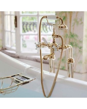 GENTRY HOME Chelsea 8168 Bateria wannowa wolnostojąca złota