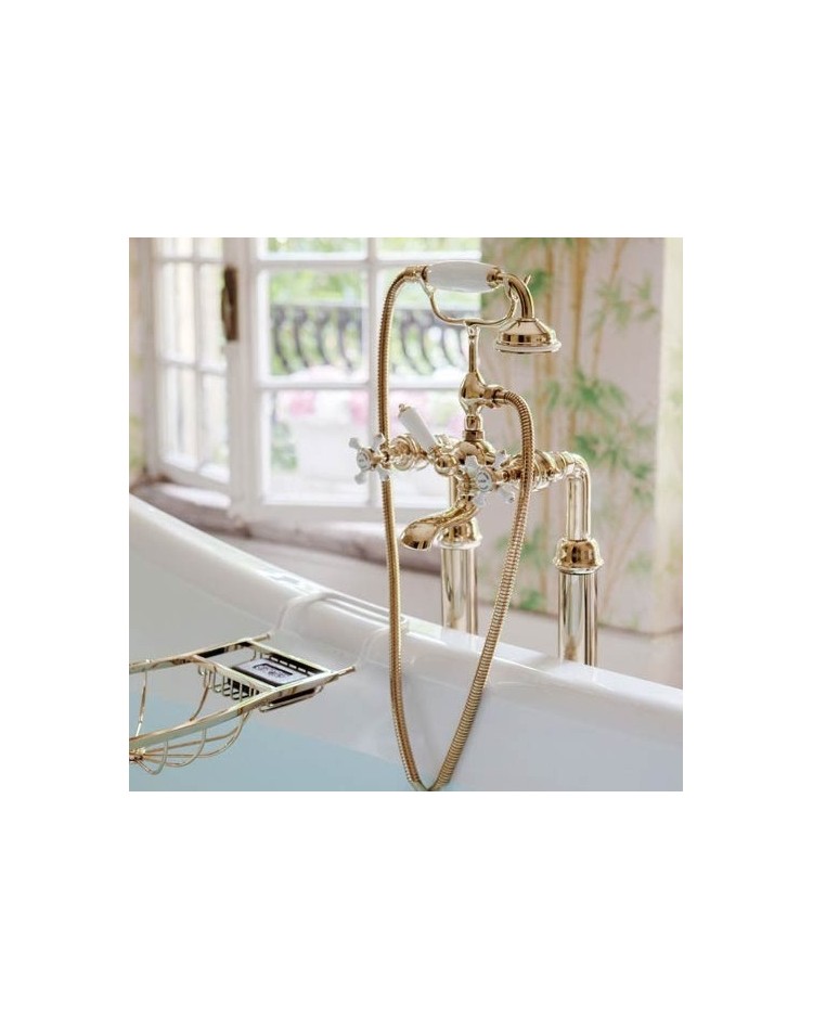 GENTRY HOME Chelsea 8168 Bateria wannowa wolnostojąca złota