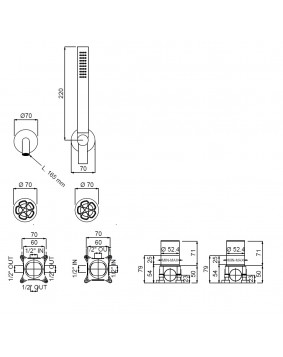 QD Rubinetterie Flora 6370502F Bateria wannowa podtynkowa