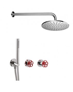 QD Rubinetterie Flora 636230F20 Zestaw prysznicowy deszczownica 200 mm