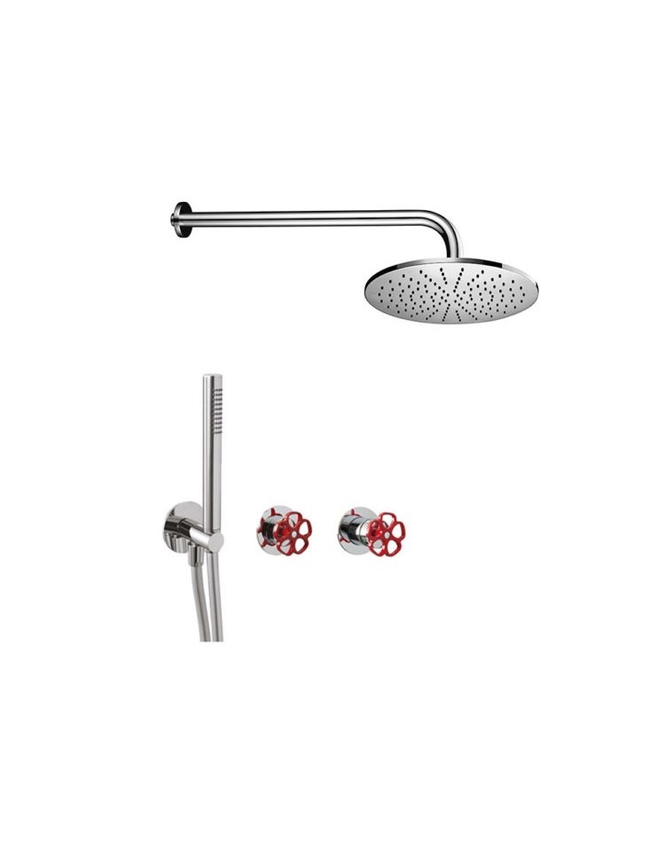 QD Rubinetterie Flora 636230F20 Zestaw prysznicowy deszczownica 200 mm