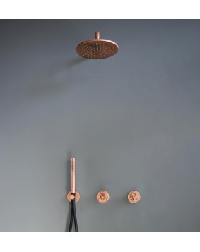 QD Rubinetterie Flora 636230F20 Zestaw prysznicowy miedź szczotkowana