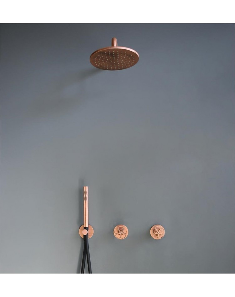 QD Rubinetterie Flora 636230F20 Zestaw prysznicowy miedź szczotkowana