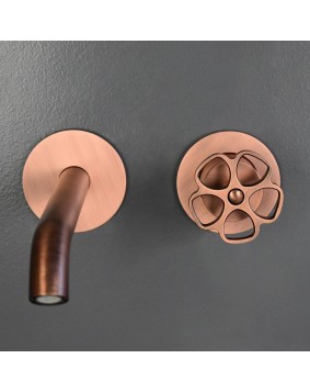 QD Rubinetterie Flora 6310168F Bateria umywalkowa miedź szczotkowana