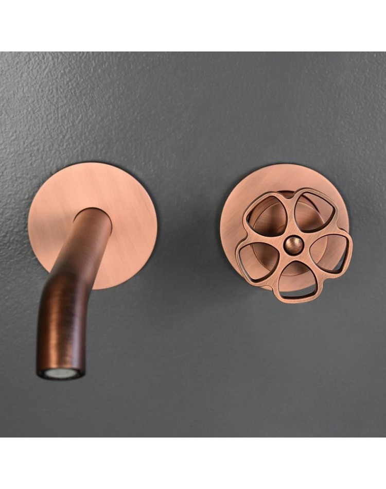 QD Rubinetterie Flora 6310168F Bateria umywalkowa miedź szczotkowana