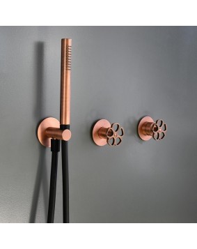 QD Rubinetterie Flora 6370402F Bateria prysznicowa  miedź szczotkowana