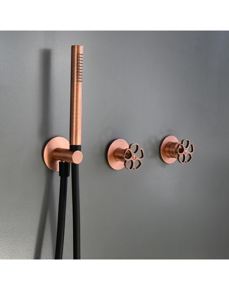 QD Rubinetterie Flora 6370402F Bateria prysznicowa  miedź szczotkowana