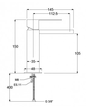 QD Rubinetterie App 4310017 Bateria umywalkowa nowoczesna