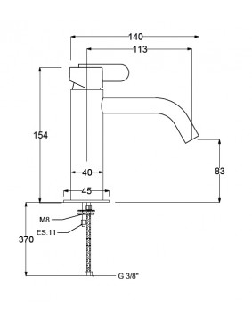 QD Rubinetterie Swing 5910017 Bateria umywalkowa różne kolory