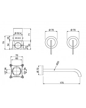 QD Rubinetterie Swing 5920310 Bateria umywalkowa podtynkowa