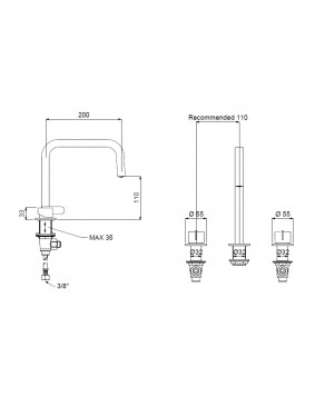 QD Rubinetterie Swing 5910038 Bateria umywalkowa różne kolory