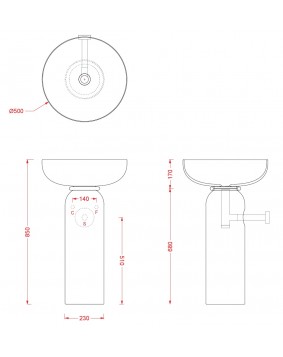 ARTCERAM Jolie 1 Umywalka wolnostojąca designerska luksusowa