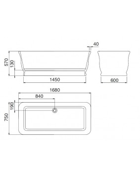 SBORDONI Imperia Wanna wolnostojąca z kompozytu wyjątkowa włoska