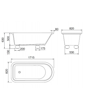SBORDONI Flaminia Wanna wolnostojąca z kompozytu retro klasyczna