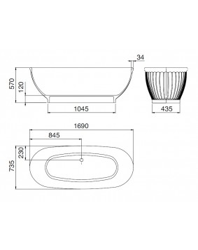SBORDONI Livia Wanna wolnostojąca piękna i wyjątkowa ekskluzywna