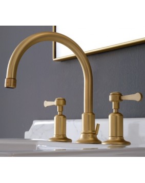 SBORDONI PisaL PI143 Bateria umywalkowa retro mosiądz matowy