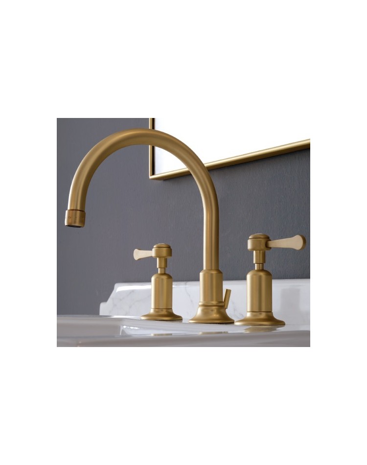 SBORDONI PisaL PI143 Bateria umywalkowa retro mosiądz matowy