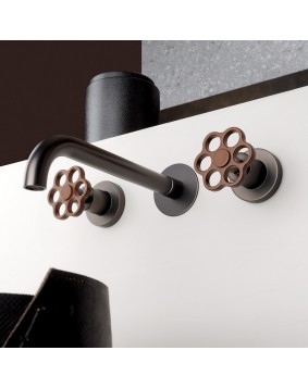 GABOLI FRATELLI Bloom 841FIX Bateria umywalkowa czarny nikiel matowy