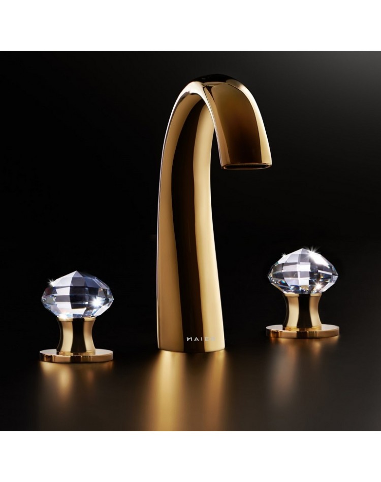 MAIER Rock 71005P Bateria umywalkowa złota Swarovski