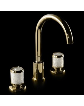 MAIER Starlights 77005S Bateria umywalkowa złota Swarovski