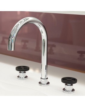 CISAL Marina MN001060 Bateria umywalkowa czarne pokrętła