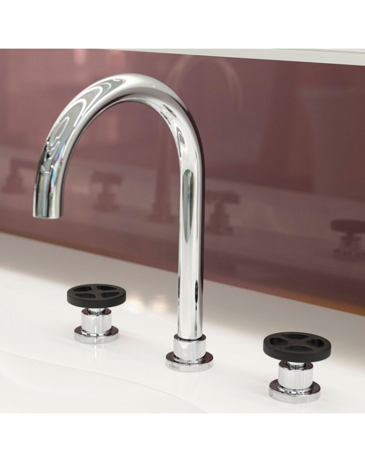 CISAL Marina MN001060 Bateria umywalkowa czarne pokrętła