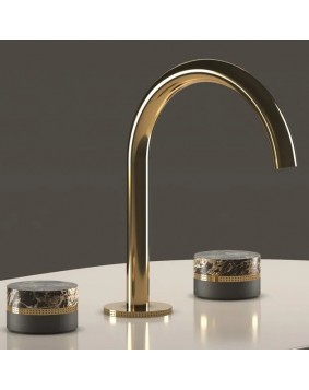 STELLA Macarons 3223 Bateria umywalkowa złota włoska armatura